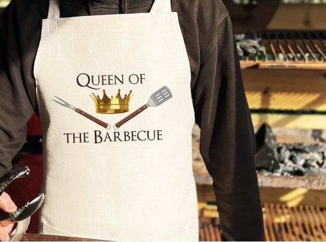 full length bbq apron for the bbq queen